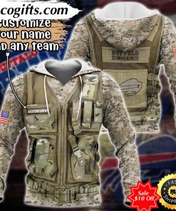 personalized nfl buffalo bills hoodie camo military hoodie