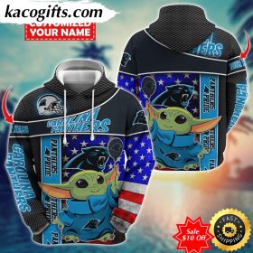 personalized nfl carolina panthers hoodie baby yoda unisex hoodie