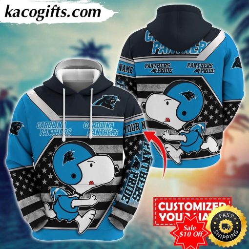 personalized nfl carolina panthers hoodie snoopy unisex hoodie