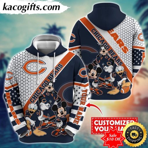 personalized nfl chicago bears hoodie character cartoon movie unisex hoodie