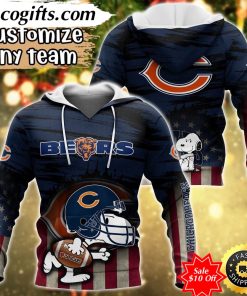 personalized nfl chicago bears hoodie snoopy sports hoodie