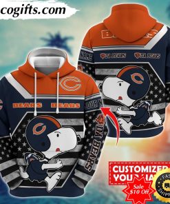 personalized nfl chicago bears hoodie snoopy unisex hoodie