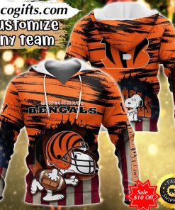 personalized nfl cincinnati bengals hoodie snoopy sports hoodie