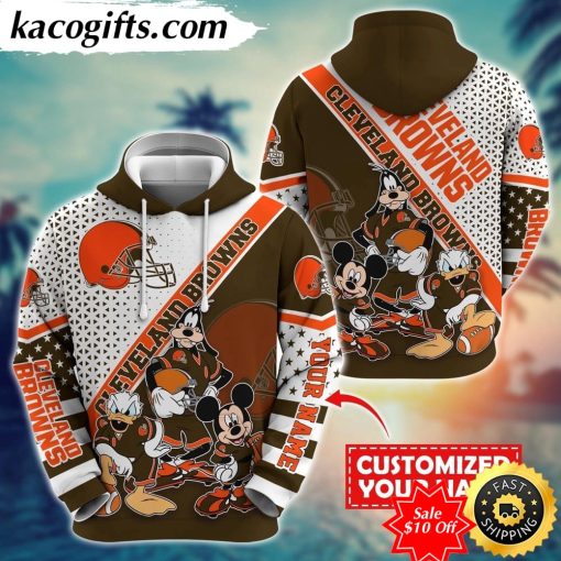 personalized nfl cleveland browns hoodie character cartoon movie unisex hoodie