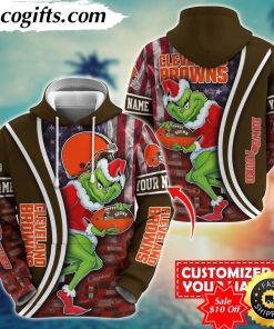 personalized nfl cleveland browns hoodie grinch unisex hoodie