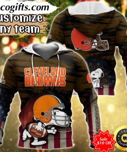 personalized nfl cleveland browns hoodie snoopy sports hoodie