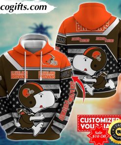 personalized nfl cleveland browns hoodie snoopy unisex hoodie