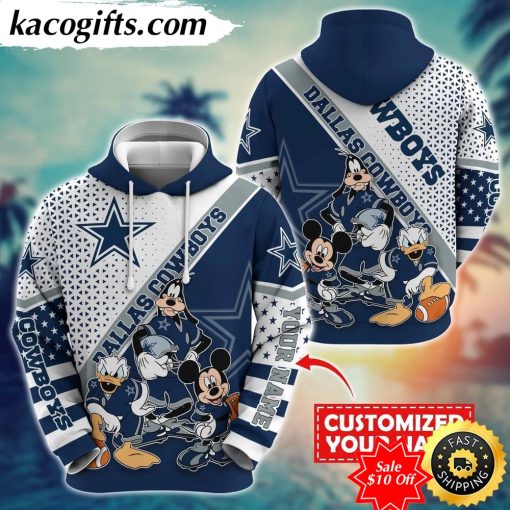 personalized nfl dallas cowboys hoodie character cartoon movie unisex hoodie