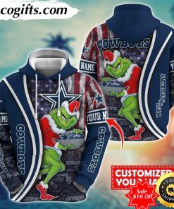 personalized nfl dallas cowboys hoodie grinch unisex hoodie