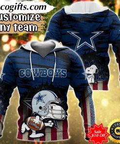 personalized nfl dallas cowboys hoodie snoopy sports hoodie