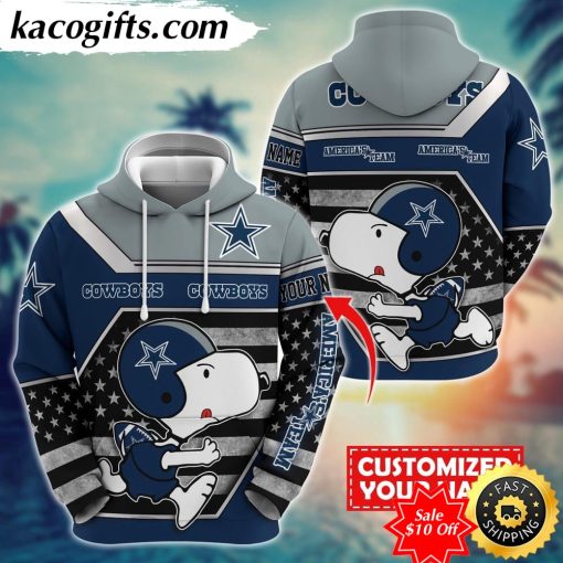 personalized nfl dallas cowboys hoodie snoopy unisex hoodie