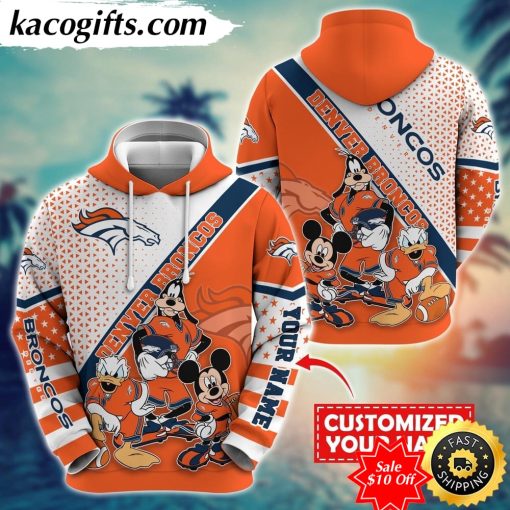 personalized nfl denver broncos hoodie character cartoon movie unisex hoodie