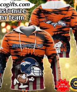 personalized nfl denver broncos hoodie snoopy sports hoodie