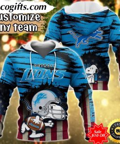 personalized nfl detroit lions hoodie snoopy sports hoodie