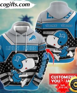 personalized nfl detroit lions hoodie snoopy unisex hoodie