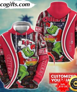 personalized nfl kansas city chiefs hoodie grinch unisex hoodie