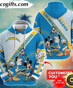 personalized nfl los angeles chargers hoodie character cartoon movie unisex hoodie