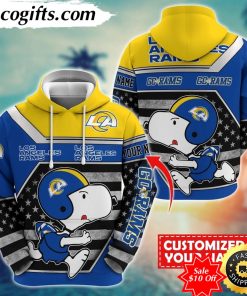 personalized nfl los angeles rams hoodie snoopy unisex hoodie