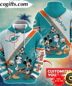 personalized nfl miami dolphins hoodie character cartoon movie unisex hoodie