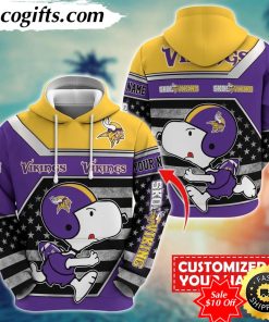 personalized nfl minnesota vikings hoodie snoopy unisex hoodie