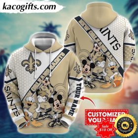 personalized nfl new orleans saints hoodie character cartoon movie unisex hoodie
