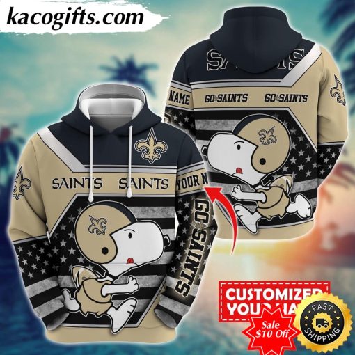 personalized nfl new orleans saints hoodie snoopy unisex hoodie