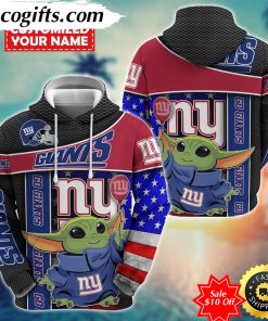 personalized nfl new york giants hoodie baby yoda unisex hoodie