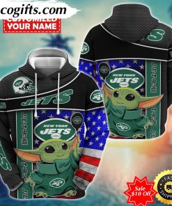 personalized nfl new york jets hoodie baby yoda unisex hoodie