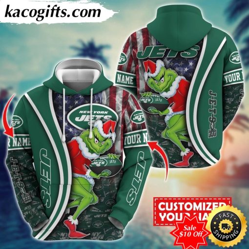 personalized nfl new york jets hoodie grinch unisex hoodie