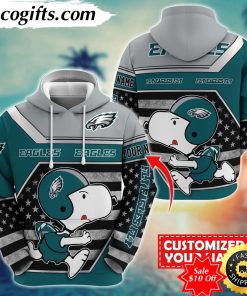 personalized nfl philadelphia eagles hoodie snoopy unisex hoodie