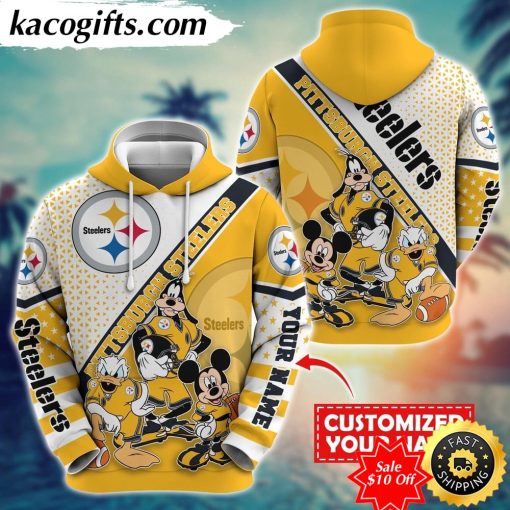 personalized nfl pittsburgh steelers hoodie character cartoon movie unisex hoodie