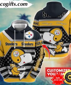 personalized nfl pittsburgh steelers hoodie snoopy unisex hoodie