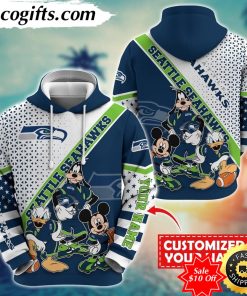 personalized nfl seattle seahawks hoodie character cartoon movie unisex hoodie