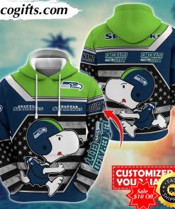 personalized nfl seattle seahawks hoodie snoopy unisex hoodie