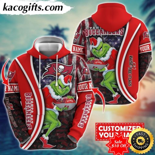 personalized nfl tampa bay buccaneers hoodie grinch unisex hoodie