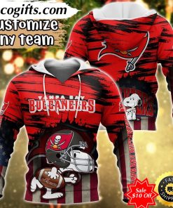 personalized nfl tampa bay buccaneers hoodie snoopy sports hoodie