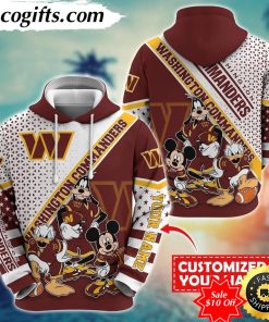 personalized nfl washington commanders hoodie character cartoon movie unisex hoodie