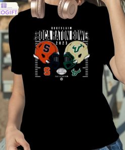 syracuse orange vs south florida bulls 2023 roofclaim boca raton bowl head to head fau stadium shirt 2