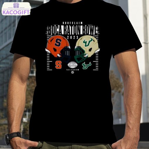 syracuse orange vs south florida bulls 2023 roofclaim boca raton bowl head to head fau stadium shirt