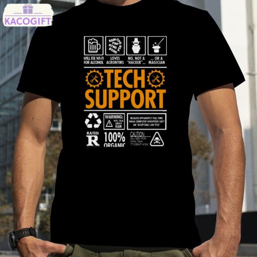 tech support funny it helpdesk graphic shirt