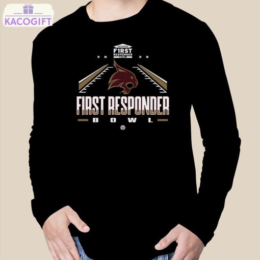 texas state bobcats 2023 servpro first responder bowl shirt 3