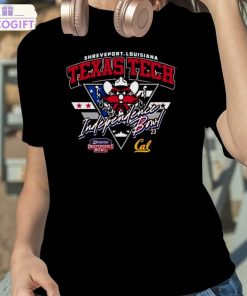 texas tech red raiders vs california golden bears 2023 shreveport louisiana independence bowl shirt 2