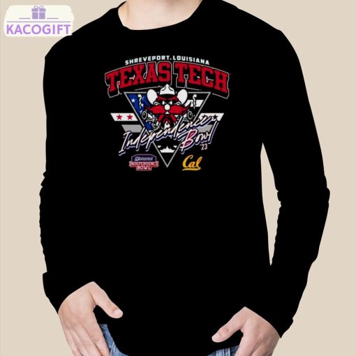 texas tech red raiders vs california golden bears 2023 shreveport louisiana independence bowl shirt 3