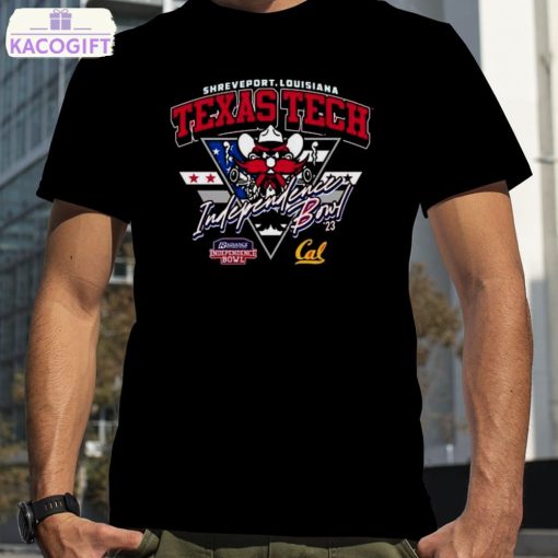 texas tech red raiders vs california golden bears 2023 shreveport louisiana independence bowl shirt