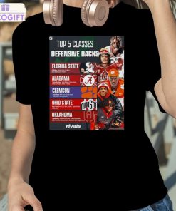 top 5 defensive back classes in 2024 ncaa college football bowl season 2023 2024 poster shirt 2