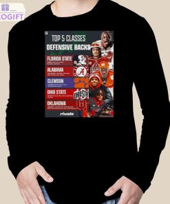 top 5 defensive back classes in 2024 ncaa college football bowl season 2023 2024 poster shirt 3