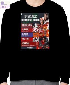 top 5 defensive back classes in 2024 ncaa college football bowl season 2023 2024 poster shirt 4