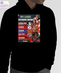 top 5 defensive back classes in 2024 ncaa college football bowl season 2023 2024 poster shirt 5