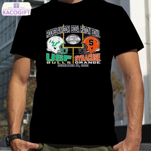 usf bulls vs syracuse roofclaim 2023 boca raton bowl shirt