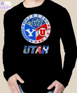 utah sports teams utah jazz utah utes and cougars shirt 3